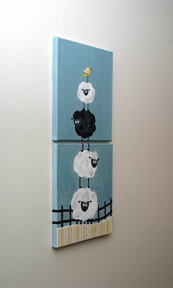 Картина "Барашки"   2 шт. 30х40 см.