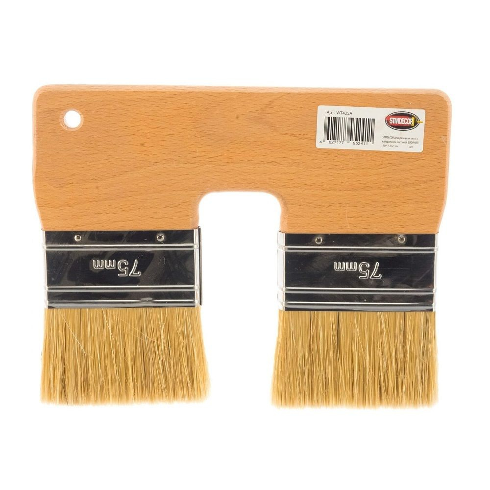 "Кисть двойная для декоративной краски"